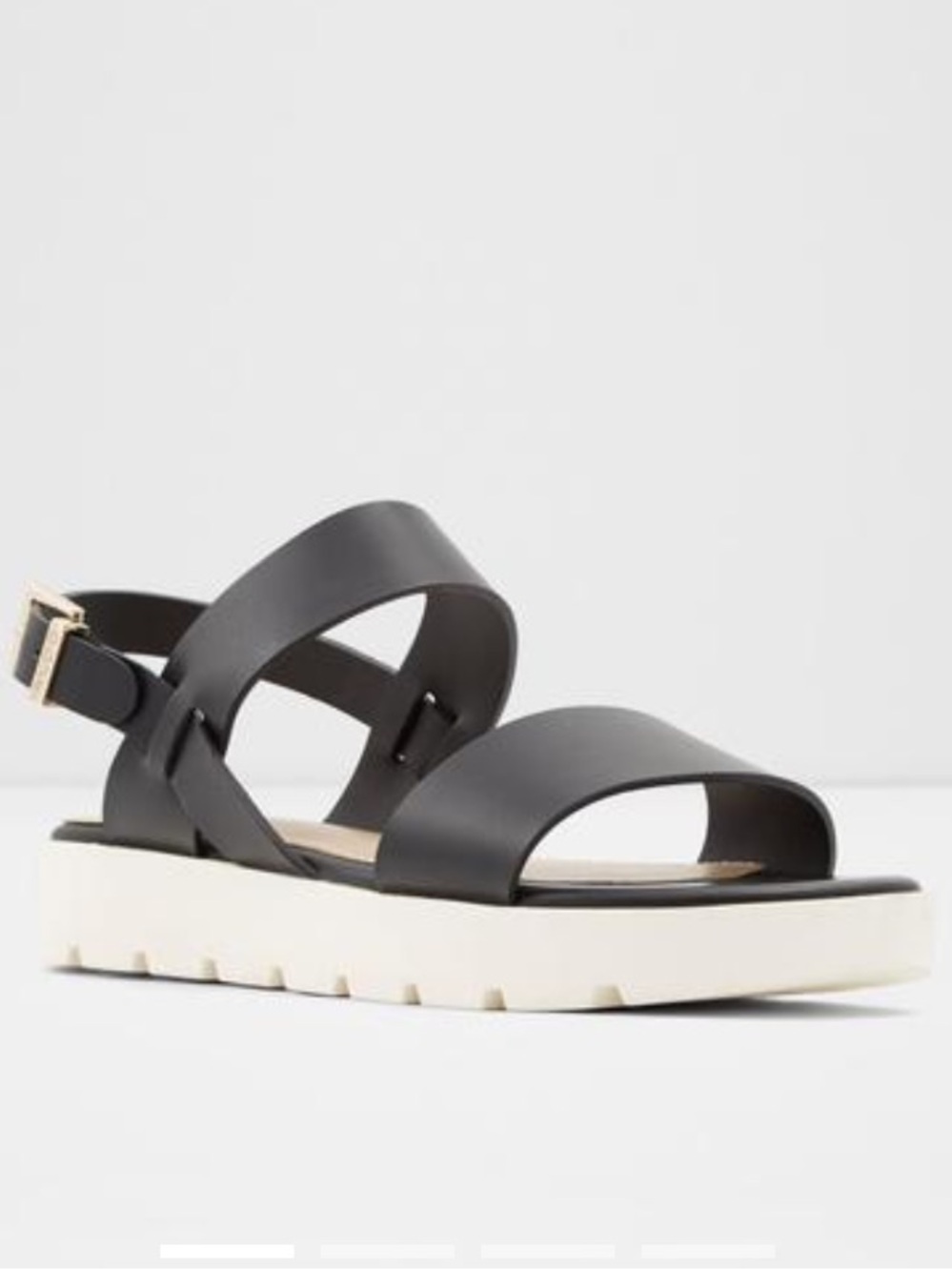 Aldo Dwylia Black and White Platform Cross-Strap Sandals -Sz 8.5